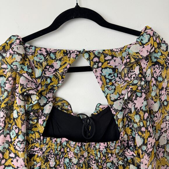 Free People Mabel Printed Floral Blouse Size Small - Picture 10 of 11